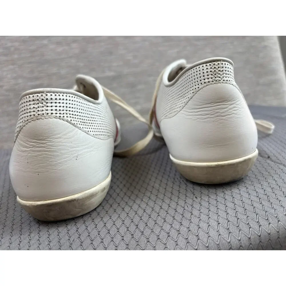 Bally Shoes Mens Size 12 White Leather Harlam Stripe Casual Sneakers Italy